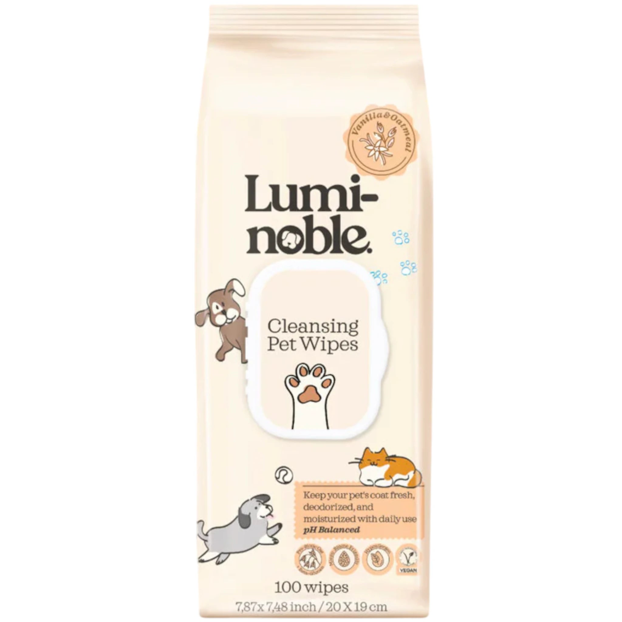 Toallitas Limpiadoras Mascotas Lumi-Noble | Cosméticos al por Mayor