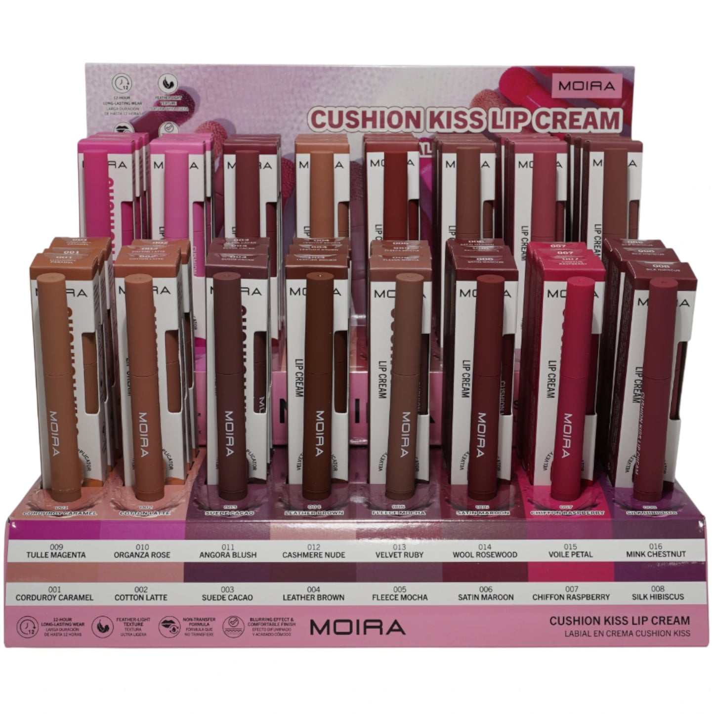 Labial Cremoso Cushion Kiss Moira Beauty | Cosméticos al por Mayor