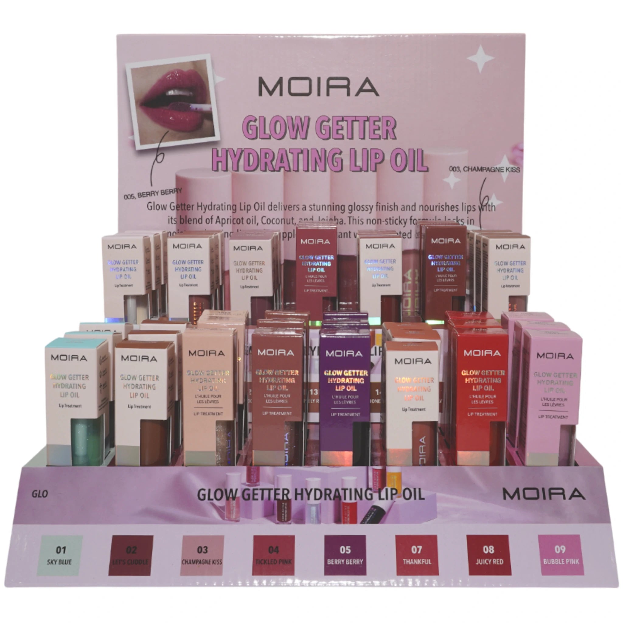 Aceite Labial Glow Getter Moira Beauty | Cosméticos al por Mayor
