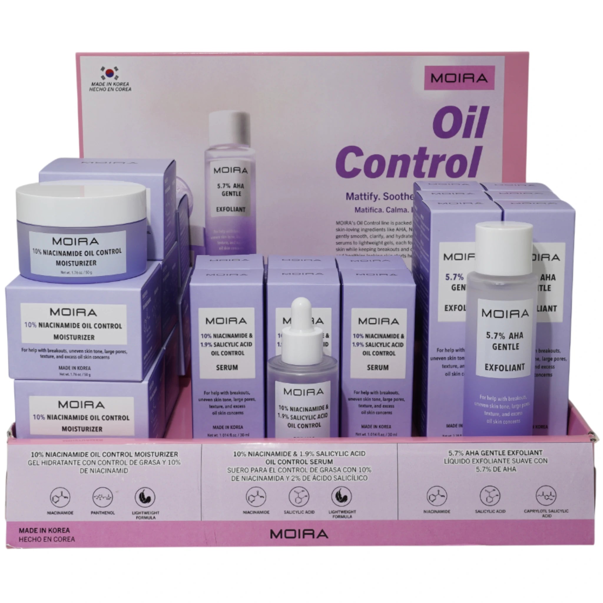 Set Oil Control Moira Beauty | Cosméticos al por Mayor