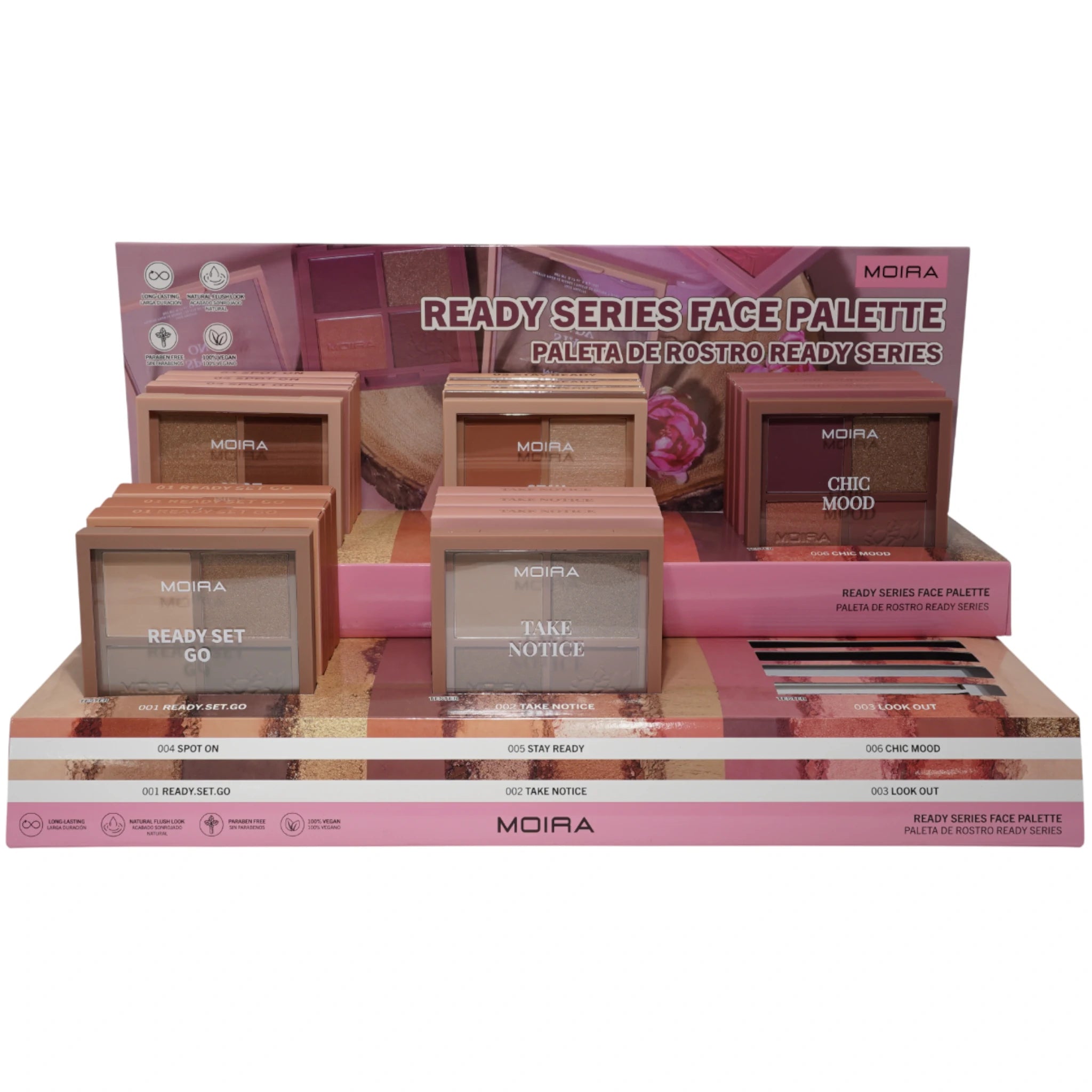 Paleta Facial Ready Series Moira Beauty | Cosméticos al por Mayor