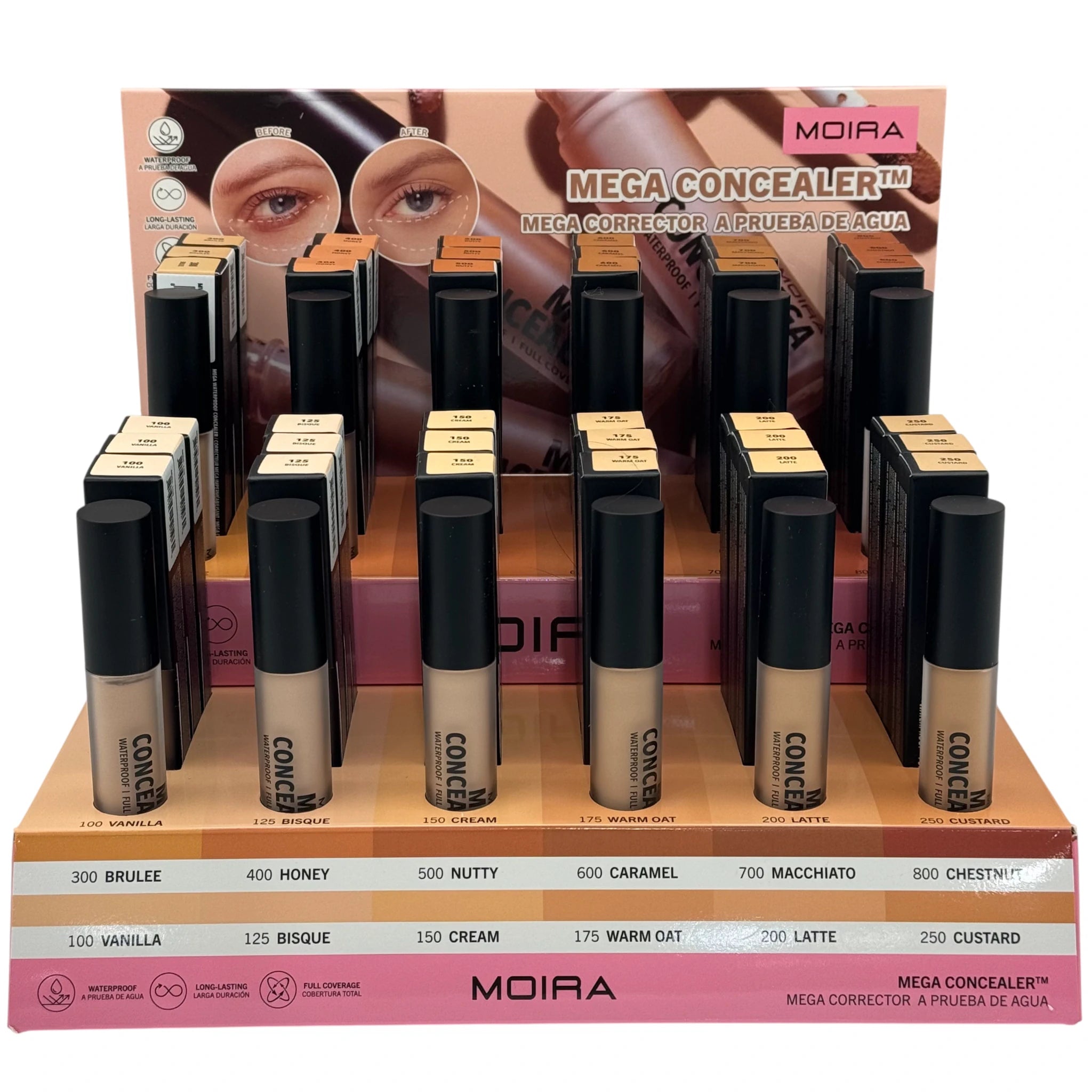Corrector Mega Waterproof Moira Beauty | Cosméticos al por Mayor