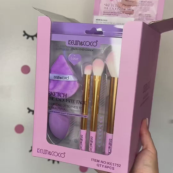 Set de Maquillaje Morado - Kevin & Coco | Cosméticos al por Mayor
