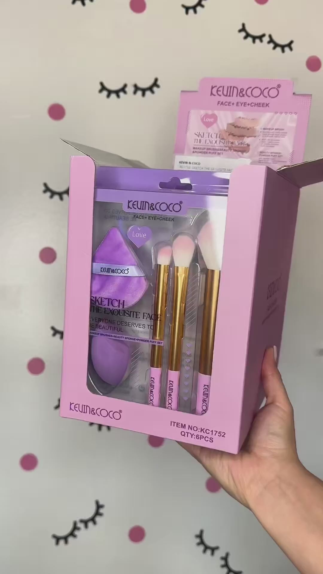 Set de Maquillaje Morado - Kevin & Coco | Cosméticos al por Mayor
