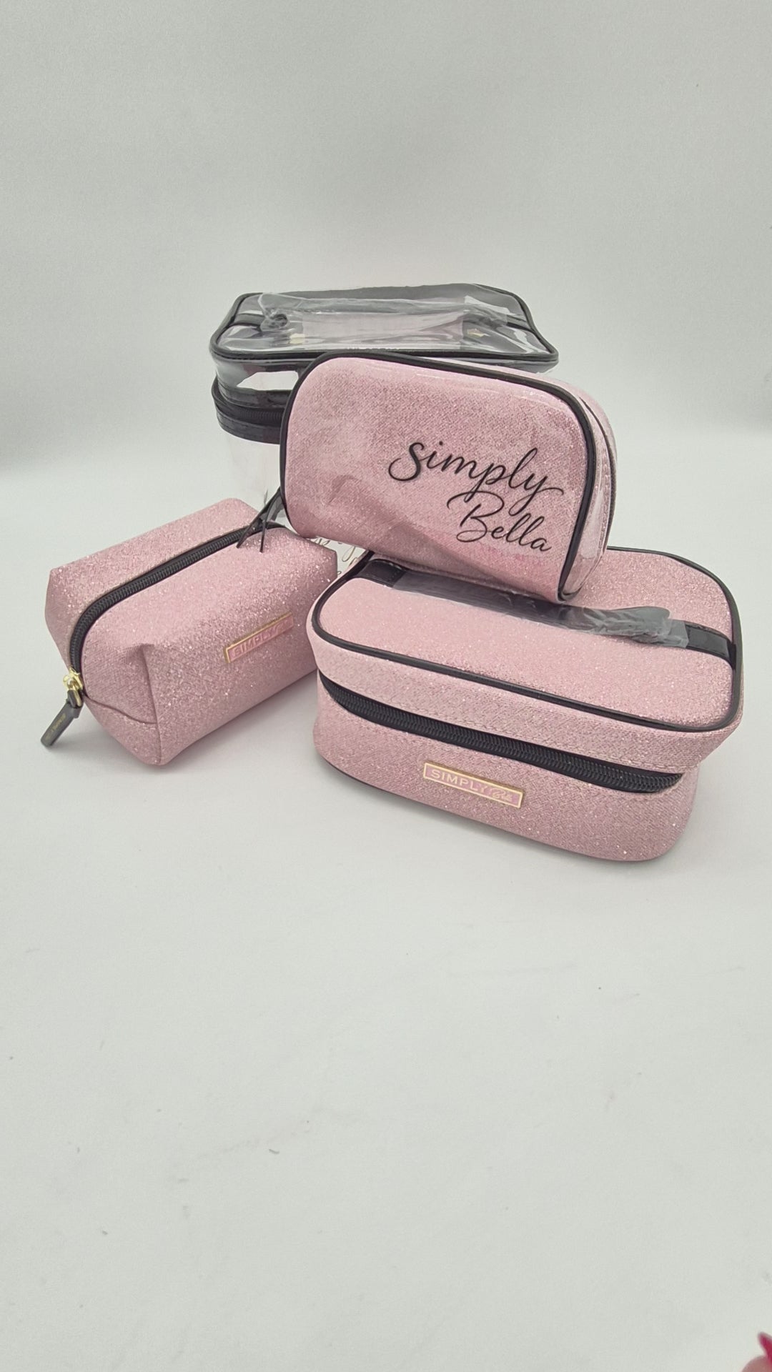 Estuche Maquillaje Rosa Brillante Simply Bella | Cosméticos al por Mayor