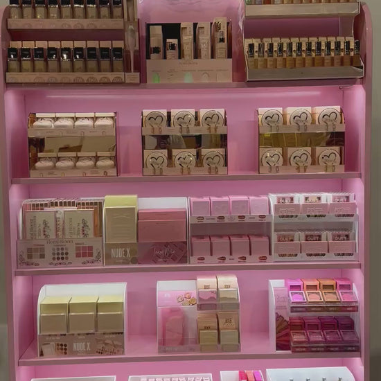 Exhibidor de Piso 4ft Pink Heart Beauty Creations | Cosméticos al por Mayor