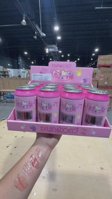 Sets de Brillo Labial Soda 4 piezas Kevin & Coco - Venta al por Mayor Display 12 Sets (KC1136)