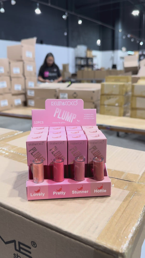 Brillo Labial Plump Glossy Kevin & Coco | Cosméticos al por Mayor
