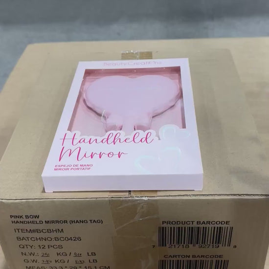 Espejo de Mano Lazo Rosa Beauty Creations | Cosméticos al por Mayor