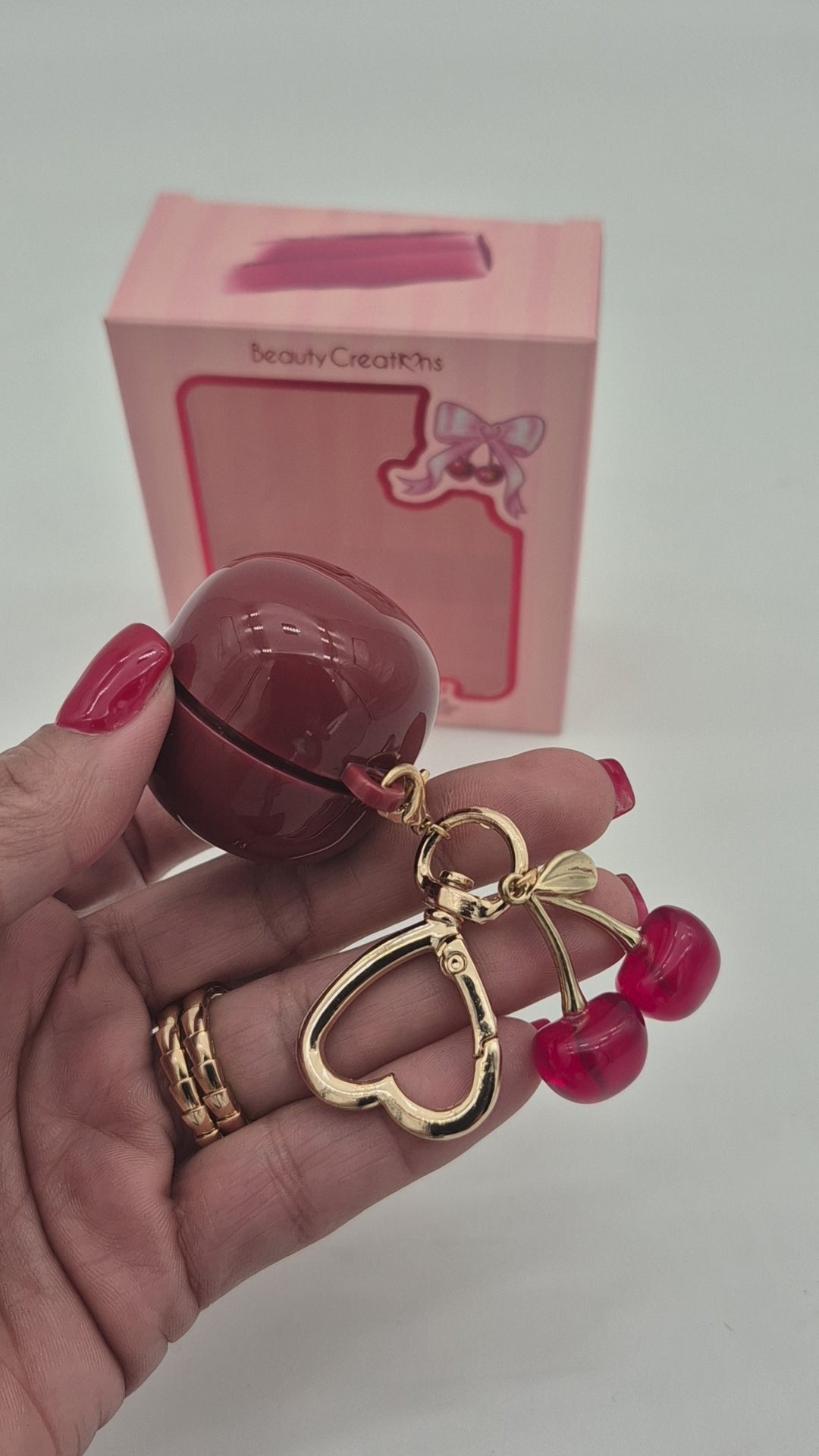 Bálsamo Labial con Llavero Cherry & Jolly | Cosméticos al por Mayor