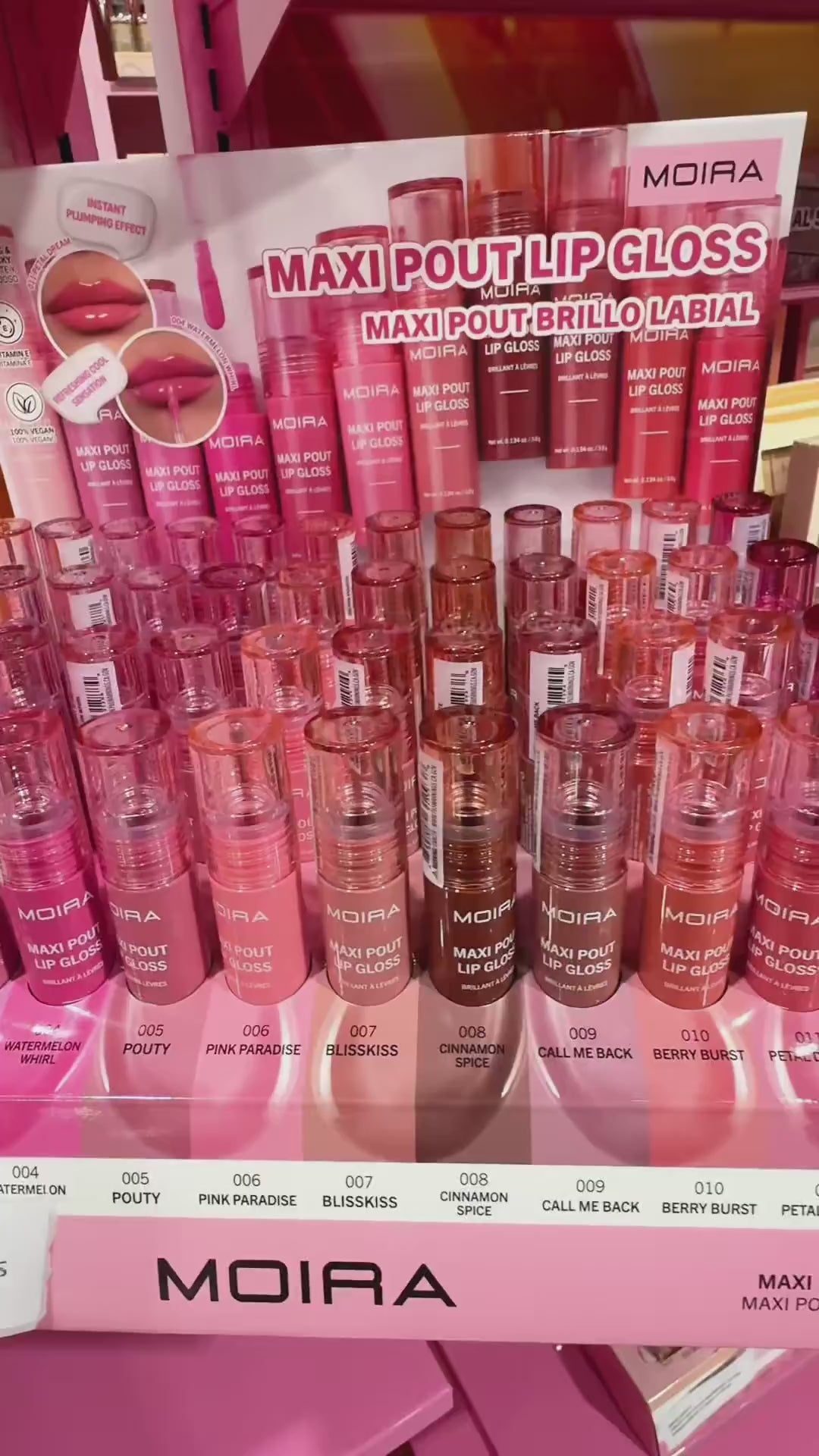 Brillo Labial Maxi Pout Moira Beauty | Cosméticos al por Mayor