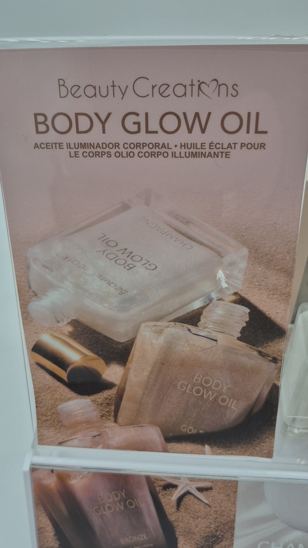 Aceite de Brillo Corporal - Beauty Creations | Cosméticos al por Mayor
