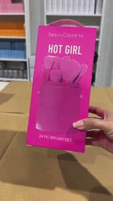 Set Brochas Hot Girl 24 Piezas Beauty Creations | Cosméticos al por Mayor