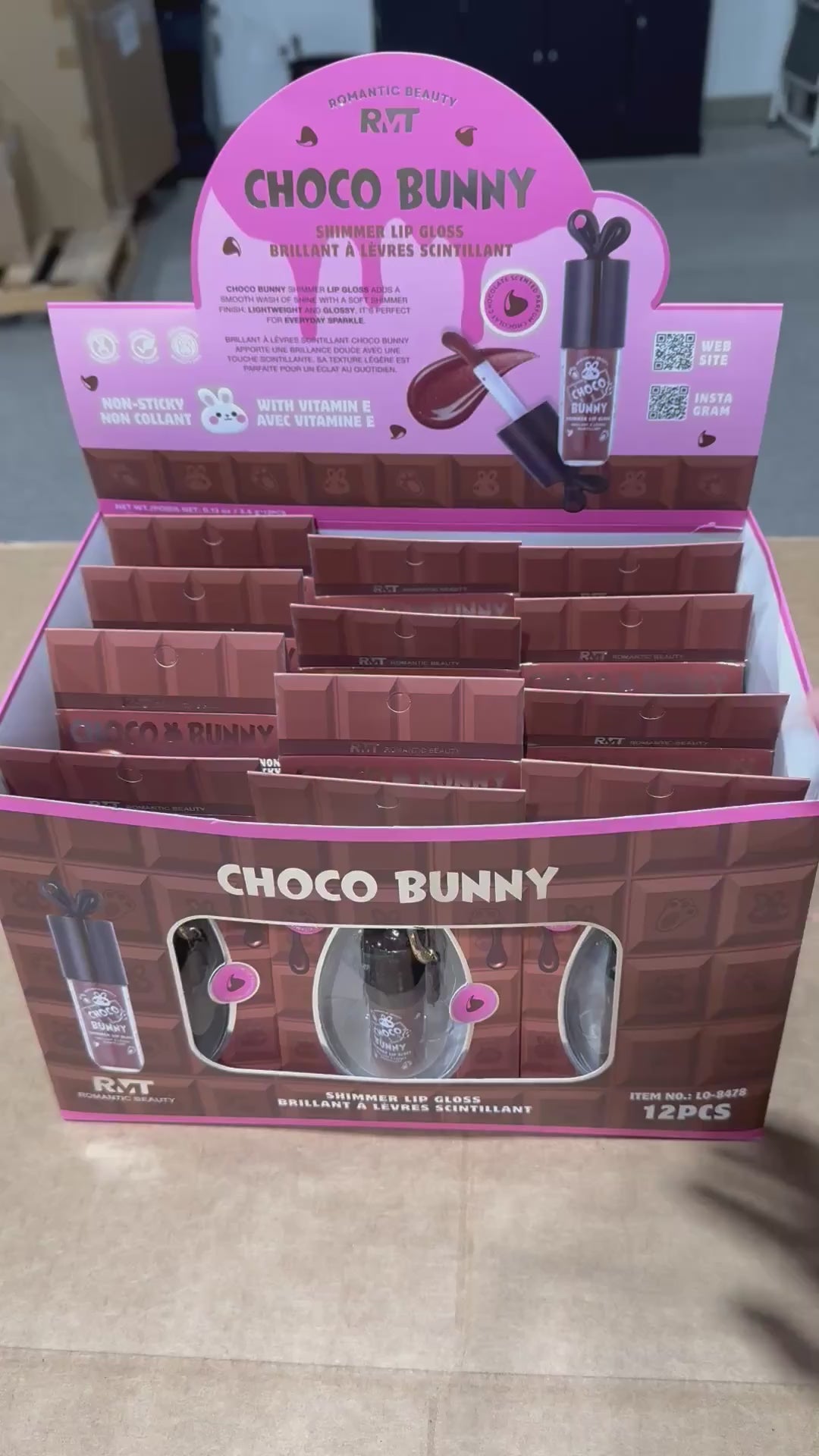 Brillo Labial Choco Bunny Romantic Beauty | Cosméticos al por Mayor