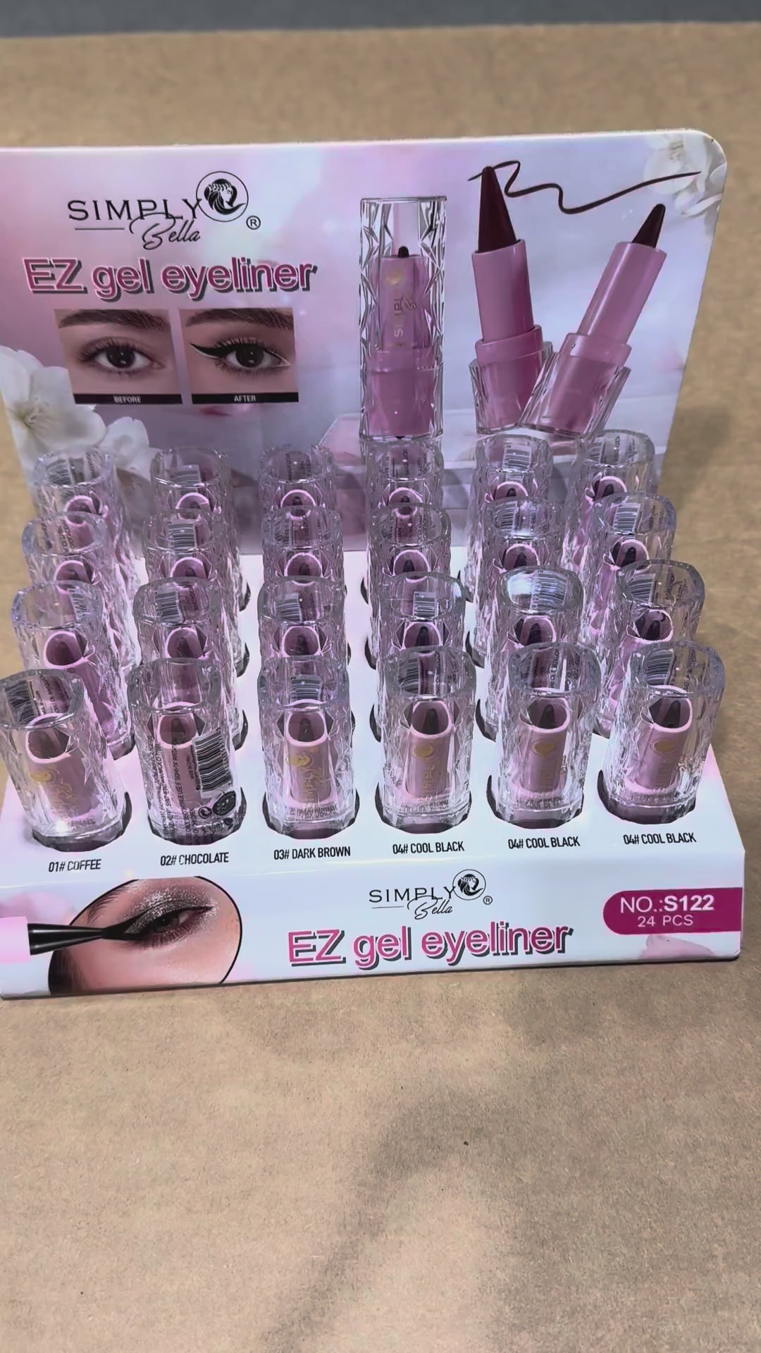 Delineador de Ojos Ez Gel Simply Bella | Cosméticos al por Mayor