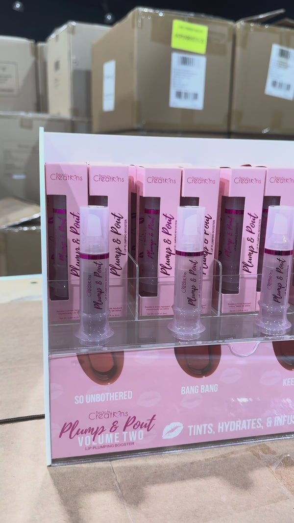 Brillo de Labios Plump & Pout Beauty Creations | Cosméticos al por Mayor