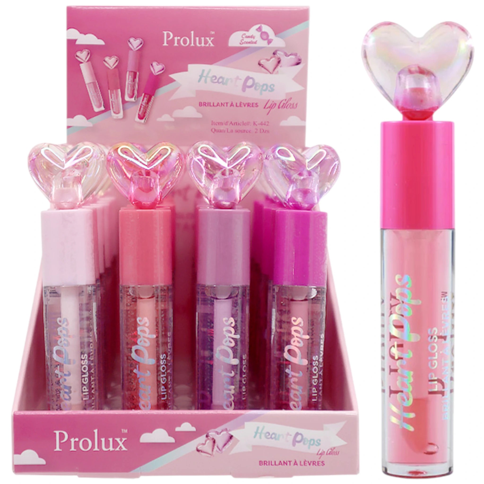 Brillo Labial Heart Pops - Prolux | Cosméticos al por Mayor