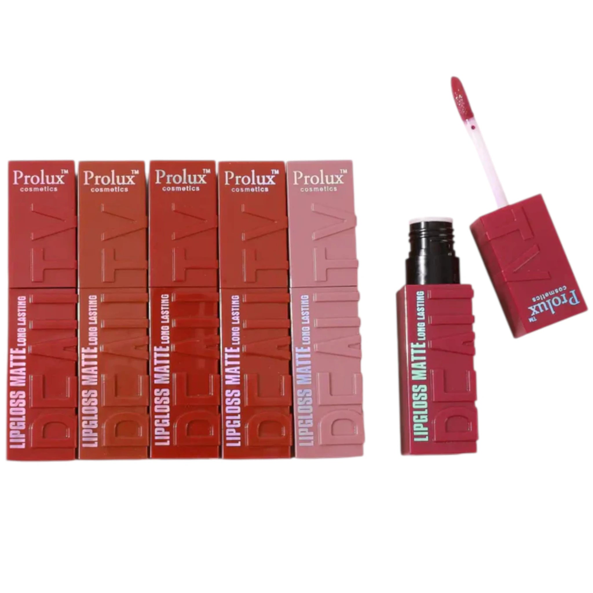 Brillo de Labios Mate Long Lasting Prolux - Venta al por Mayor Display 24 Unidades (K-418-B)