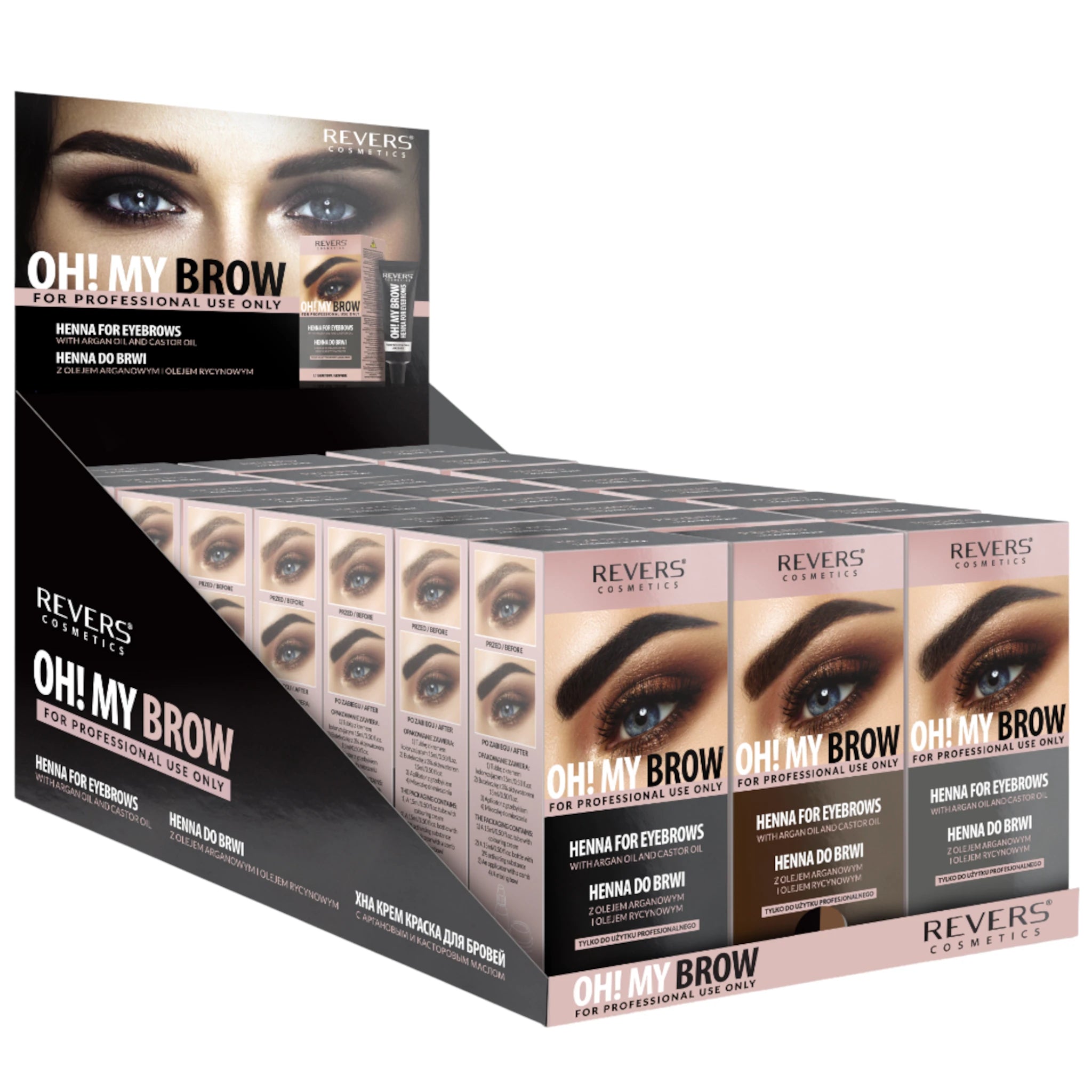 Henna para Cejas Oh! My Brow Revers Cosmetics | Cosméticos al por Mayor