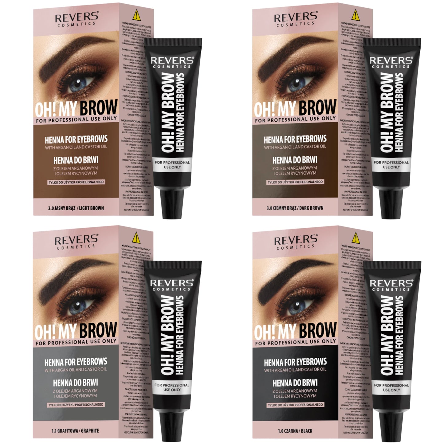 Henna para Cejas Oh! My Brow Revers Cosmetics | Cosméticos al por Mayor