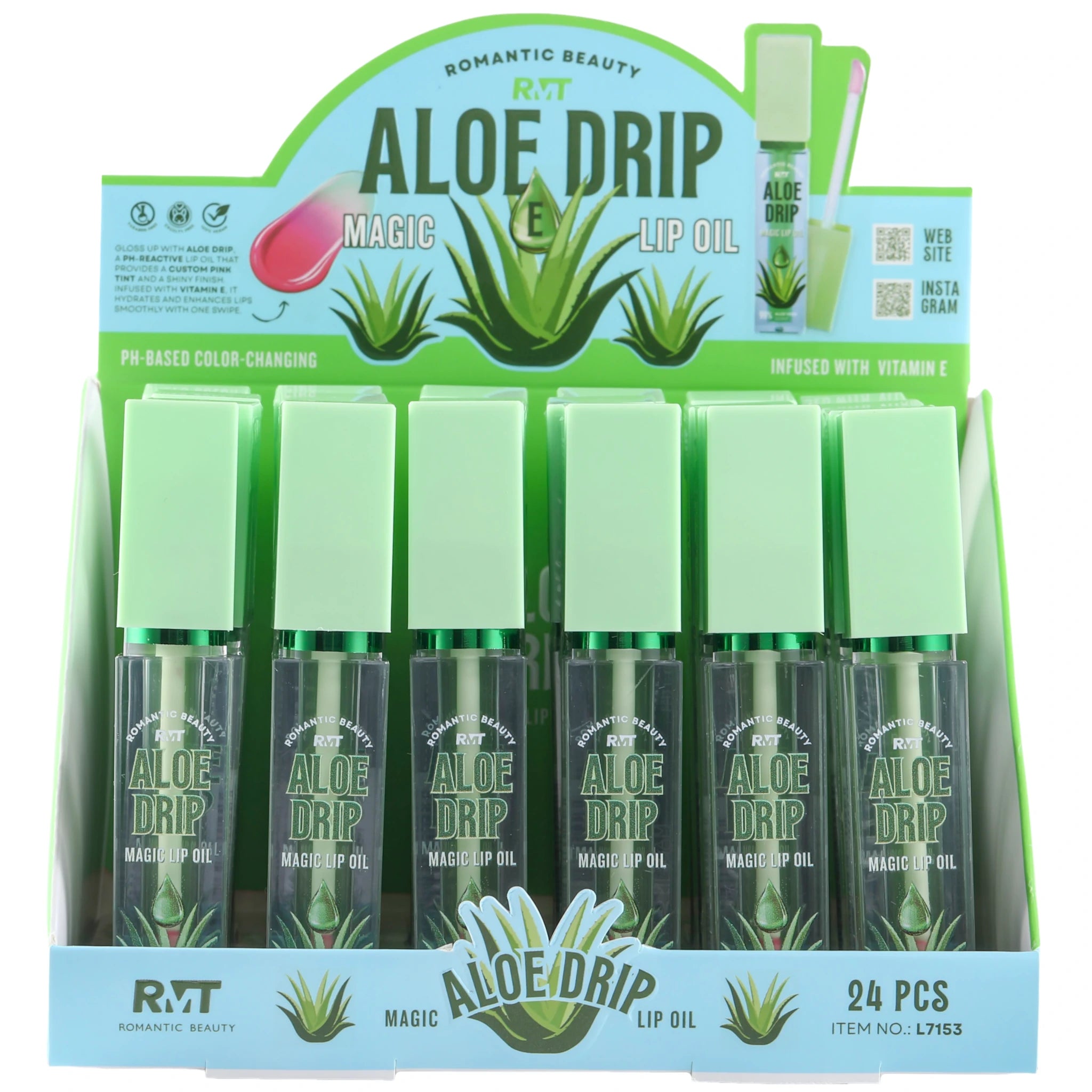 Aceite Labial Mágico Aloe Drip Romantic Beauty | Cosméticos al por Mayor