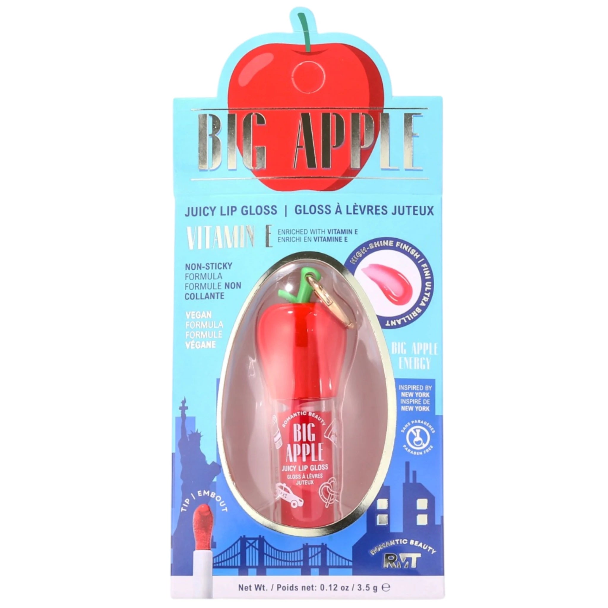 Brillo Labial Big Apple Juicy Romantic Beauty | Cosméticos al por Mayor