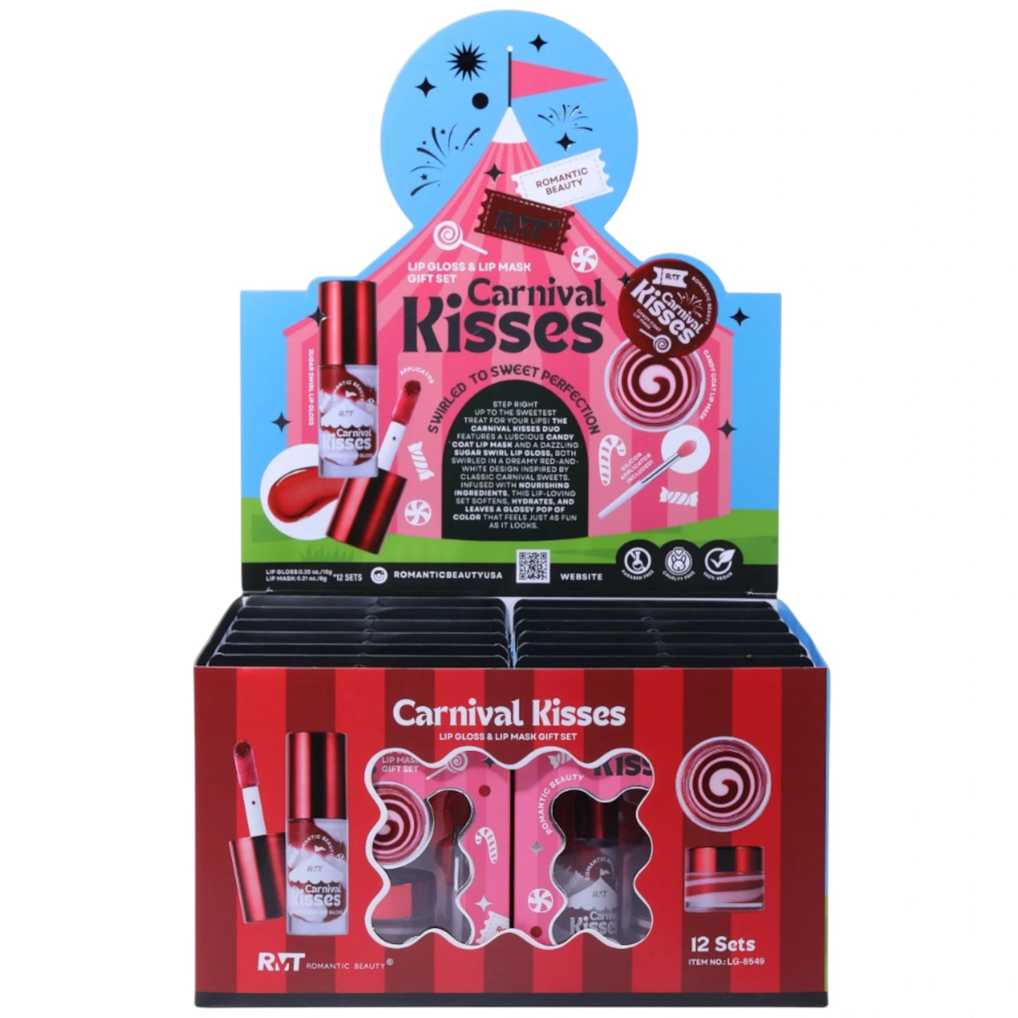 Brillo y Mascarilla Labiales Romantic Beauty | Cosméticos al por Mayor