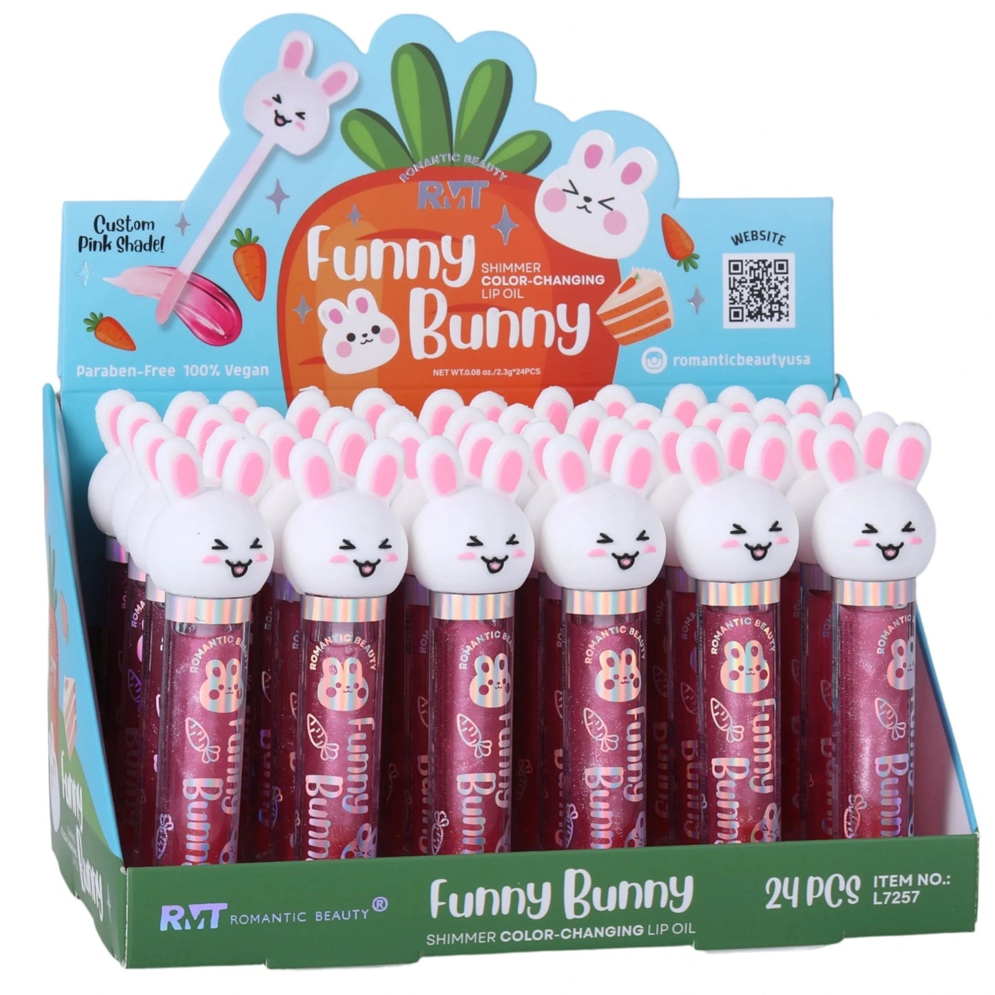 Labial Brillante Funny Bunny Romantic Beauty | Cosméticos al por Mayor
