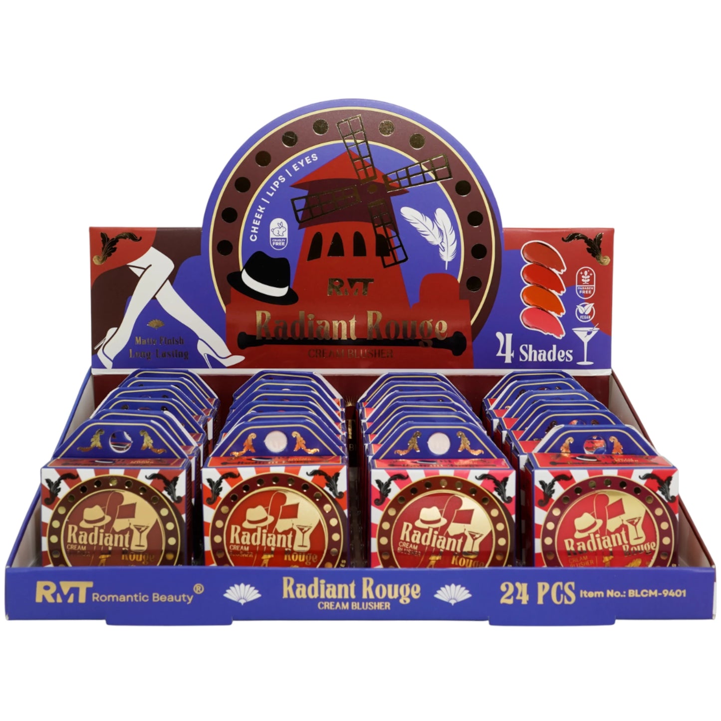 Rubor en Crema Radiant Rouge Romantic Beauty | Cosméticos al por Mayor