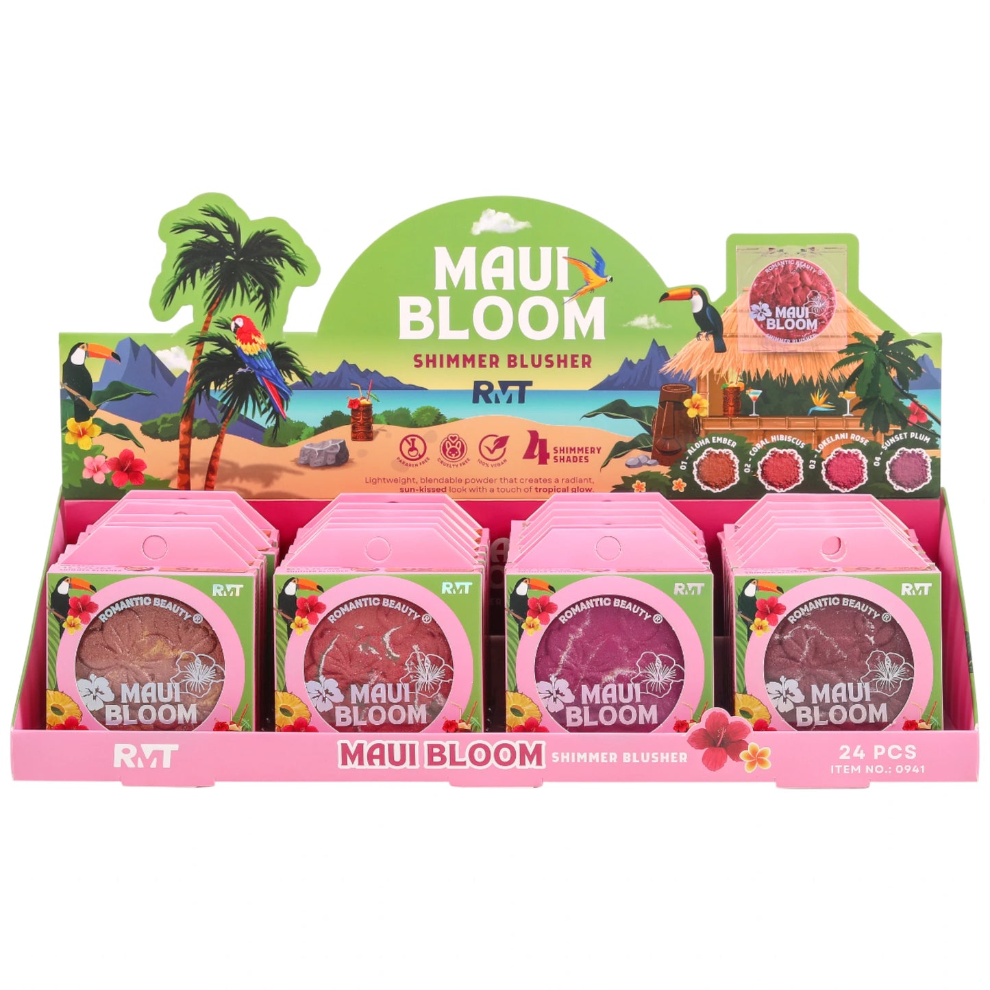 Rubor Shimmer Maui Bloom - Romantic Beauty | Cosméticos al por Mayor