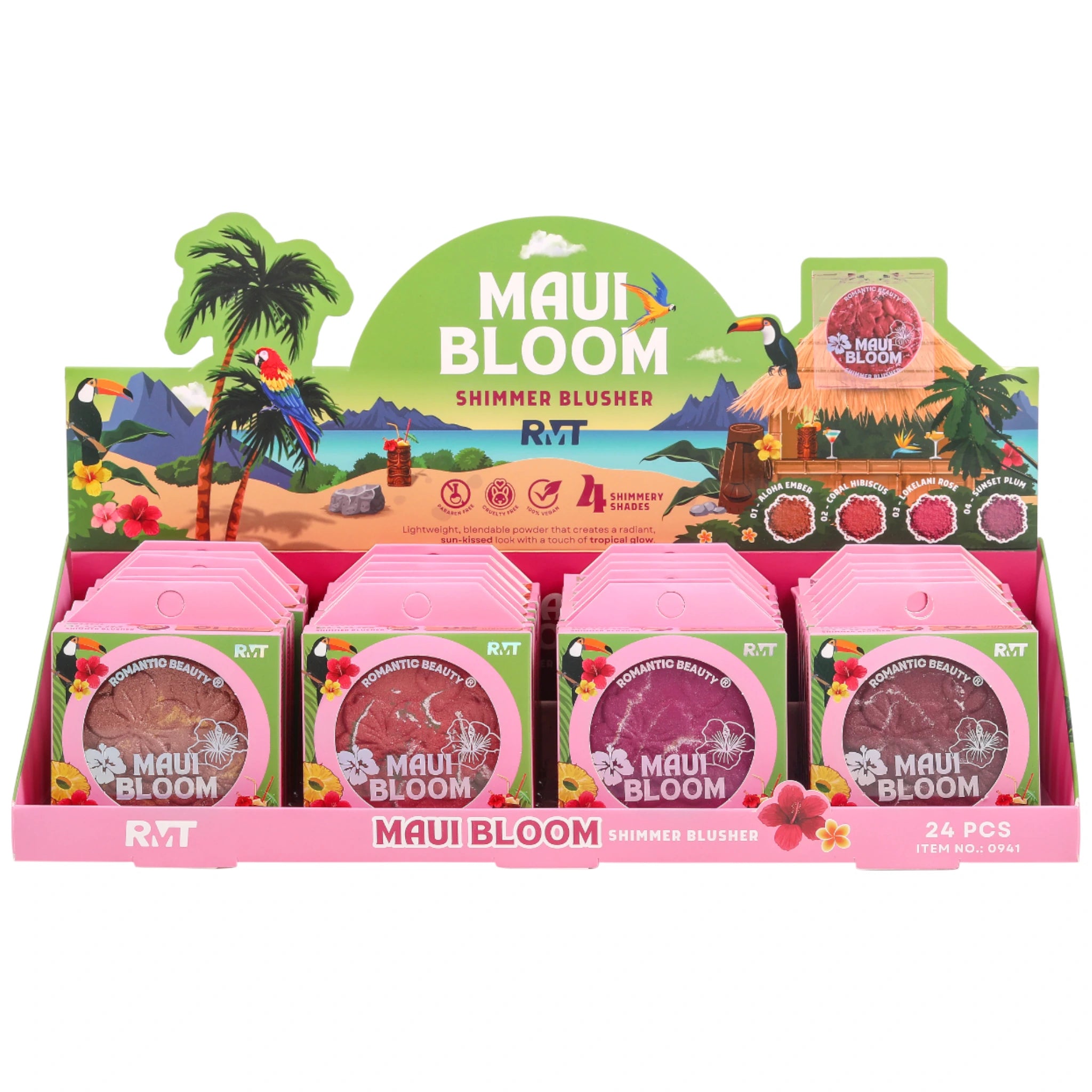 Rubor Shimmer Maui Bloom - Romantic Beauty | Cosméticos al por Mayor