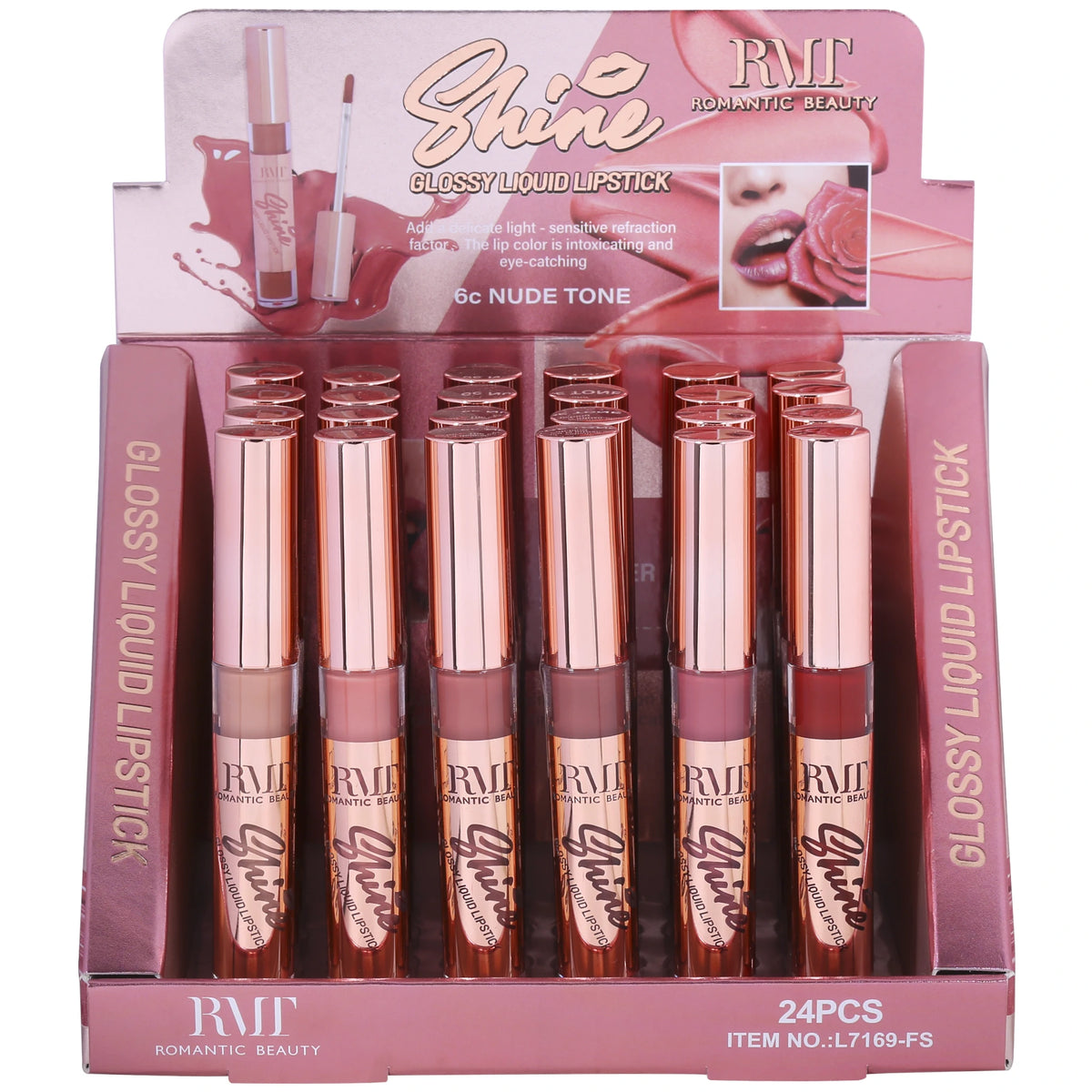 Labial Líquido Shine Nude Romantic Beauty | Cosméticos al por Mayor