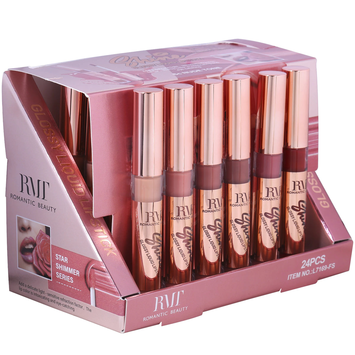 Labial Líquido Shine Nude Romantic Beauty | Cosméticos al por Mayor