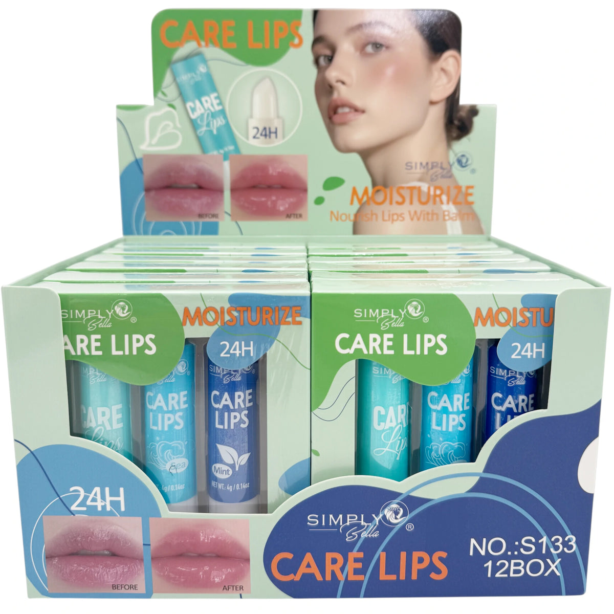 Labiales Hidratante Care Lips Simply Bella | Cosméticos al por Mayor