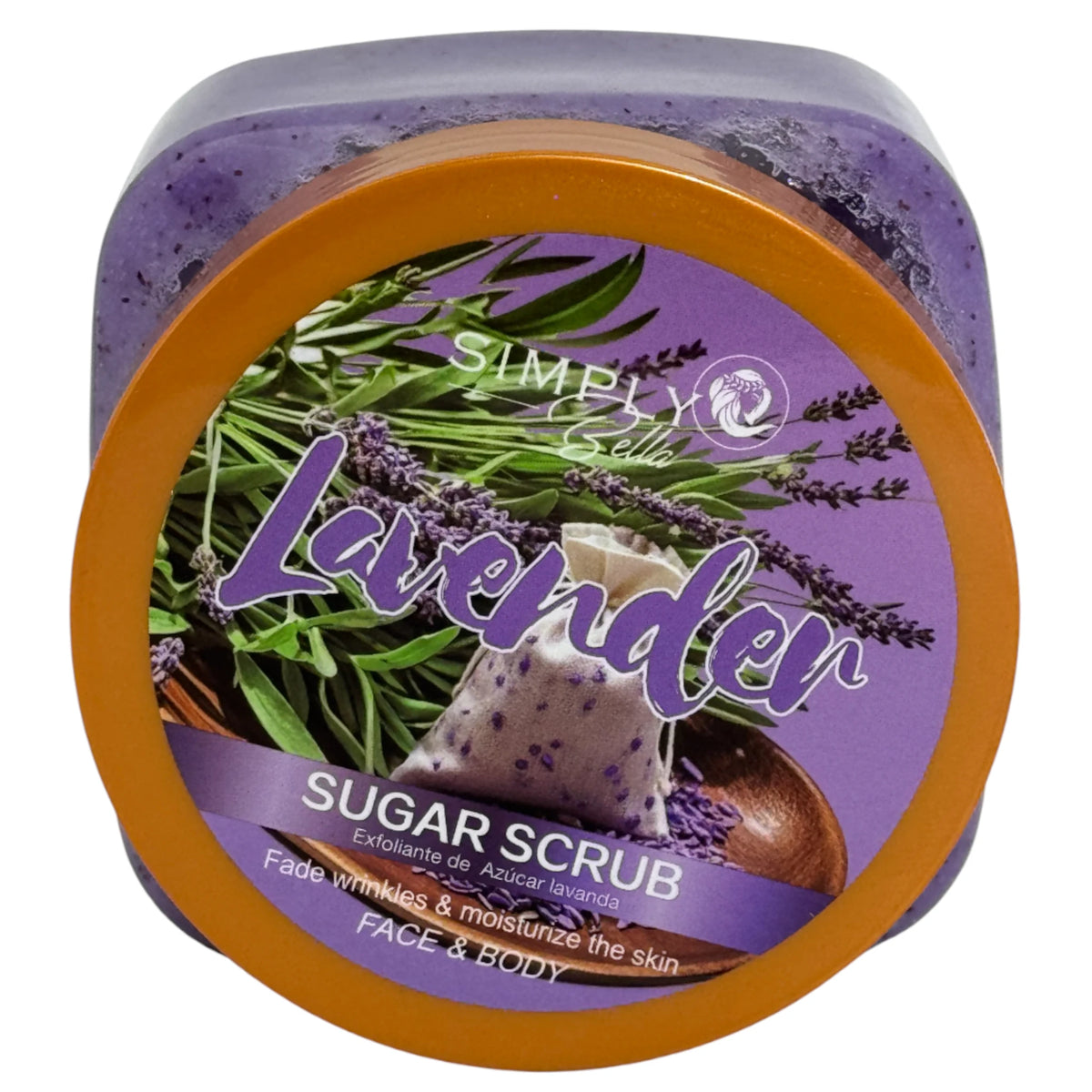 Exfoliante de Lavanda con Azúcar Simply Bella | Cosméticos al por Mayor