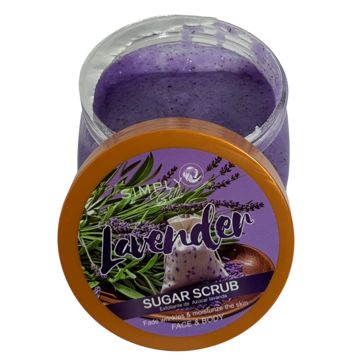 Exfoliante de Lavanda con Azúcar Simply Bella | Cosméticos al por Mayor