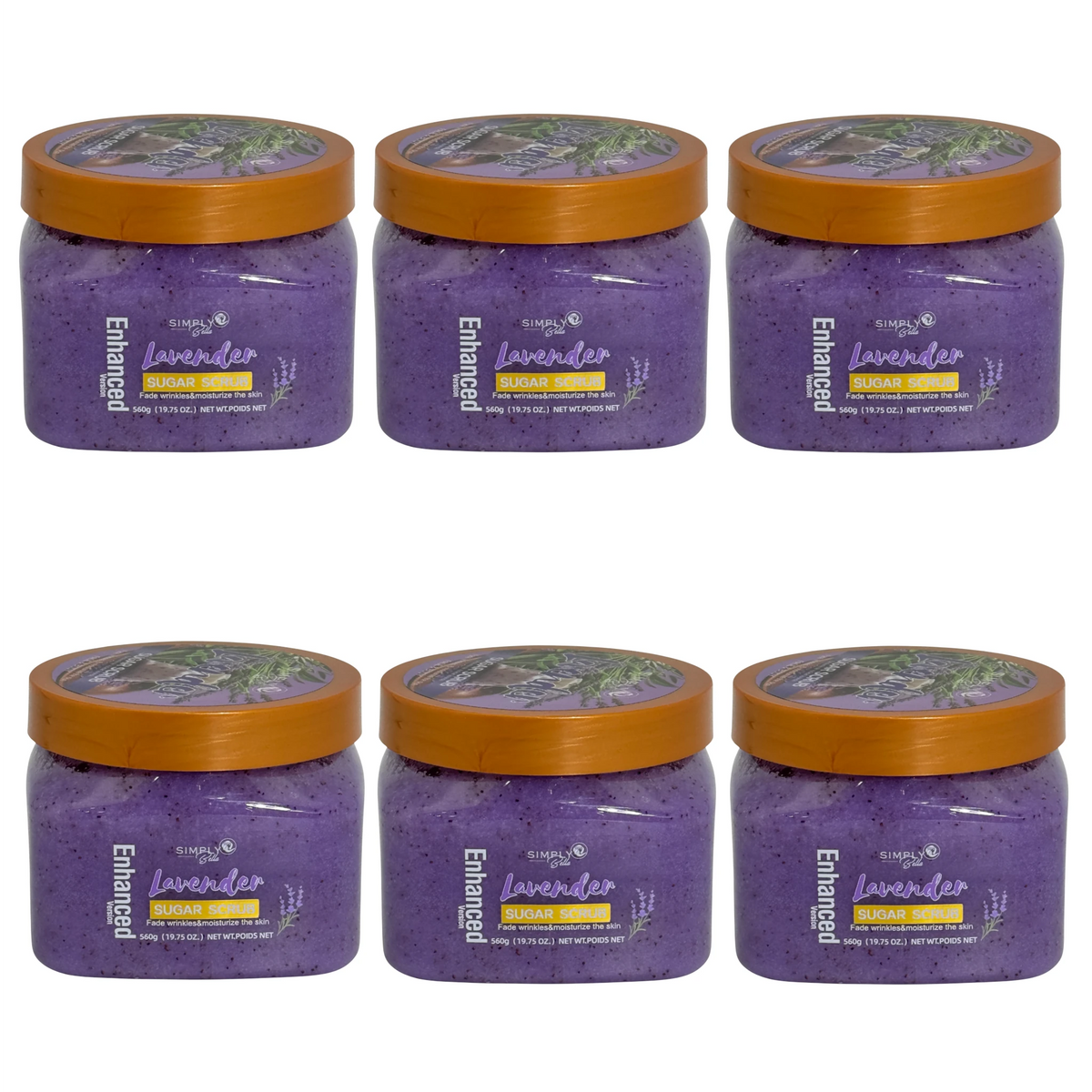 Exfoliante de Lavanda con Azúcar Simply Bella | Cosméticos al por Mayor