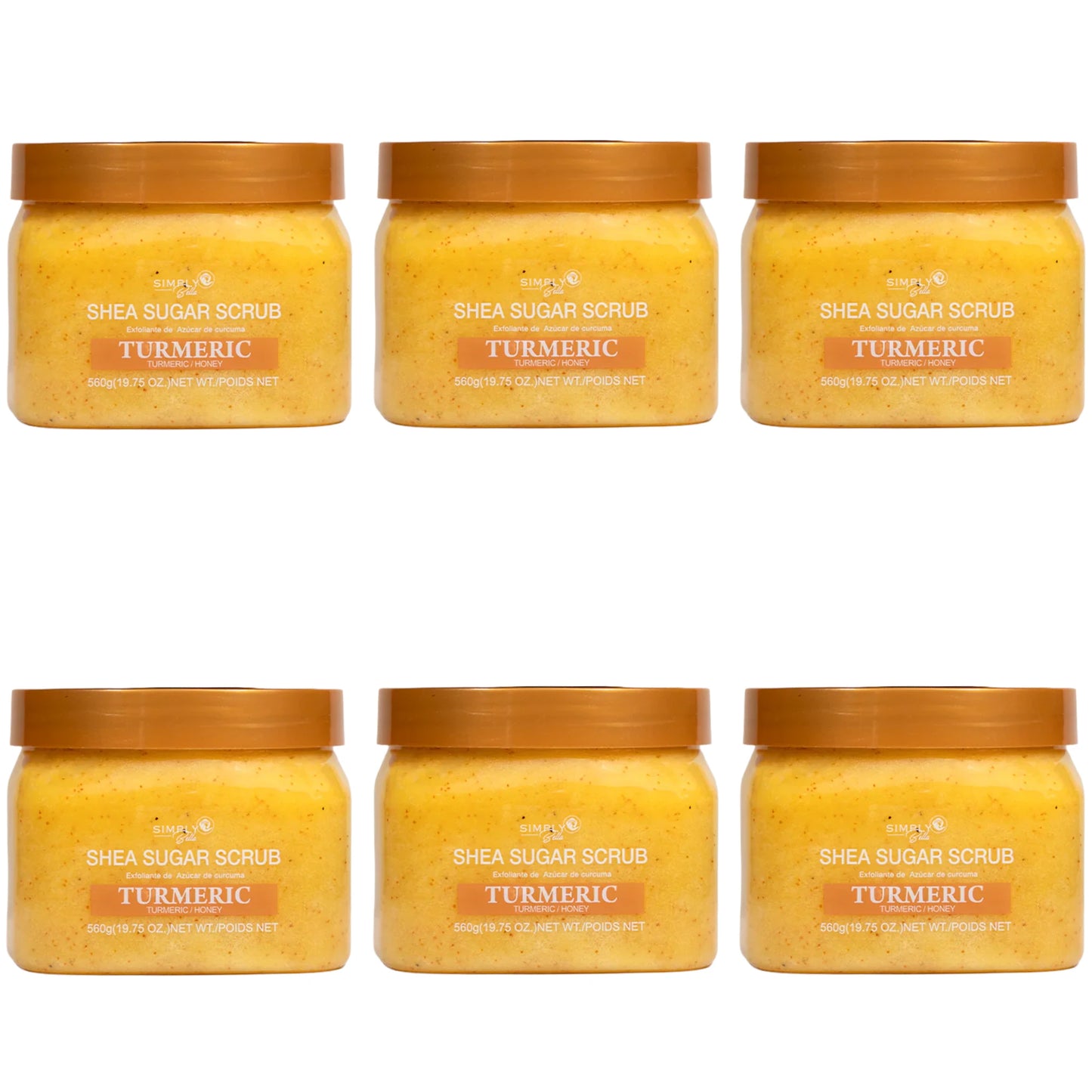 Exfoliante Cúrcuma con Azúcar Simply Bella | Cosméticos al por Mayor