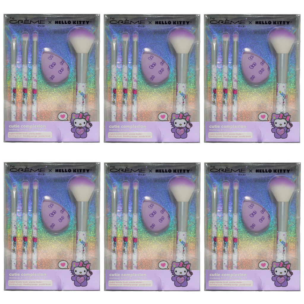 Set de 5 Brochas Morado - The Creme Shop | Cosméticos al por Mayor