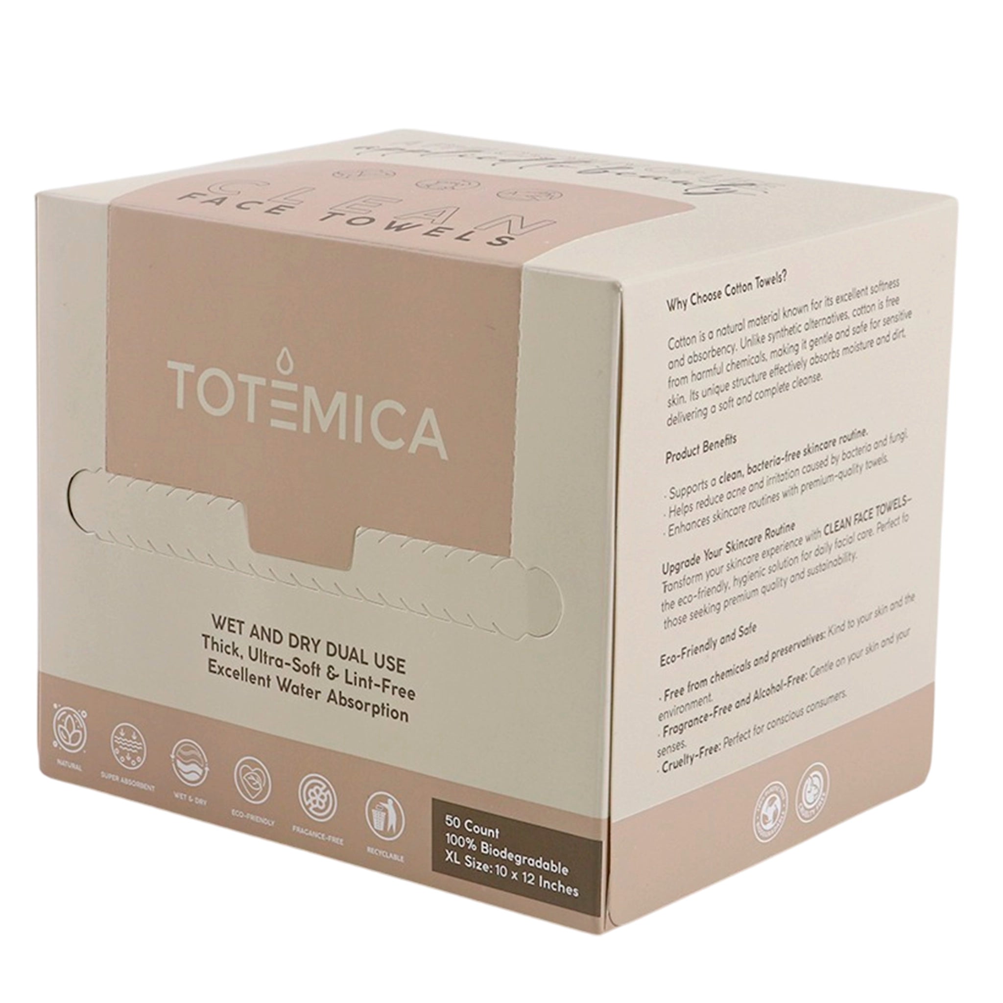 Toallas de Limpieza Facial - Totemica | Cosméticos al por Mayor