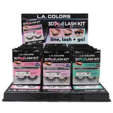 Kit de Pestañas 3D Faux Mink - L.A. Colors | Cosméticos al por Mayor