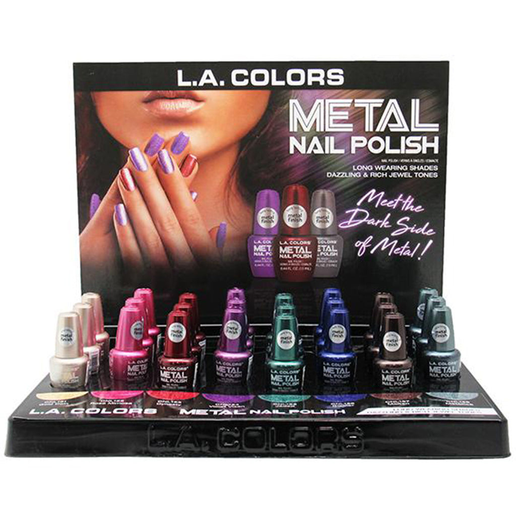 Esmalte de Uñas Metal Oscuro - L.A. Colors | Cosméticos al por Mayor  