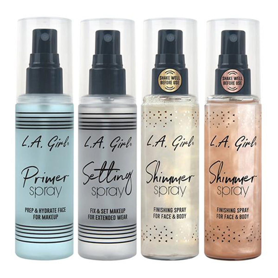 Set Prime y Spray Brillo - L.A. Girl | Cosméticos al por mayor