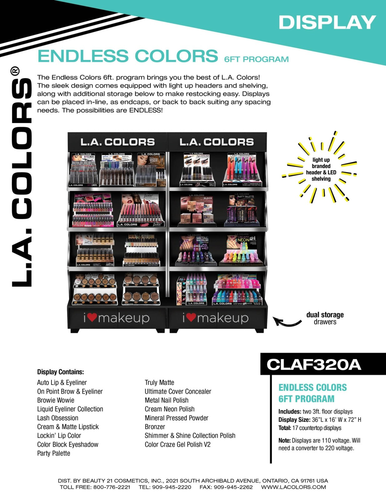 Exhibidor de Piso De Maquillaje | Cosméticos al por Mayor